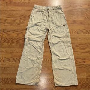 Women's Cream Cargo Pants